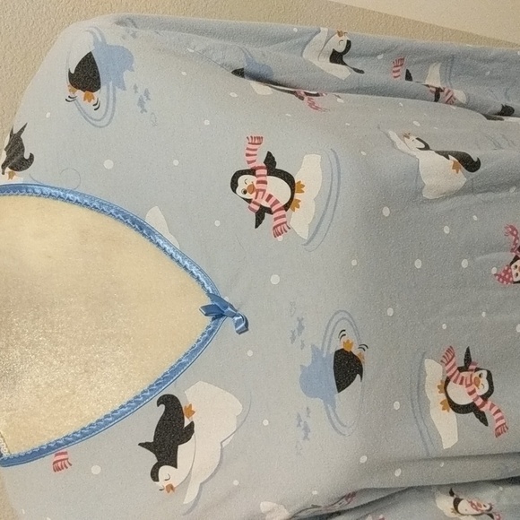Penguin Blue Night Sleep Shirt Small Medium - Picture 2 of 4